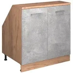 Dachschr&auml;genschrank Rion, Beton, 80 X 81.6 Cm Mit 2 T&uuml;ren, Schrankkorpus 60 Cm
