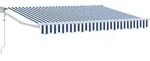 Ausziehbare Markise Blau Und Wei&szlig; 3,5 X 2 M Vidaxl