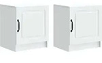 Vidaxl Bedside Cabinet 2 Pcs White 43 X 34.5 X 47 Cm Engineered Wood