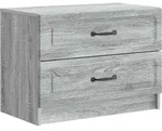 Vidaxl Bedside Cabinet Grey Sonoma 62 X 34.5 X 44.5 Cm Engineered Wood