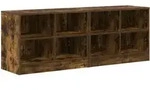 Bettschrank 2 Stk. R&auml;uchereiche 66 X 33 X 48 Cm Holzwerkstoff Vidaxl