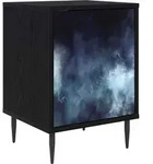 Nachttisch Raalte Schwarz Eichen-optik 36 X 33 X 51 Cm Vidaxl