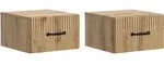 Vidaxl Wall-mounted Bedside Cabinet 2 Pcs Artisan Oak