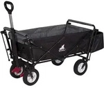 Woltu Bollerwagen Faltbar Handwagen Gartenwagen Mit Dach, Rollen Mit Bremse,