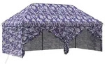 Pop-up Pavillon Mit 4 Seitenw&auml;nden 3 X 6 M Blaue Camouflage Vidaxl