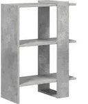 B&uuml;cherregal 2 Ebenen 52 X 25 X 71,5 Cm Holzwerkstoff Betongrau Vidaxl