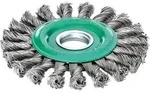 Lessmann Rundb&uuml;rste Edelstahl 115x12mm, Gezopft 0,5mm