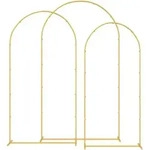Vidaxl Wedding Arch 3 Pcs Gold 120 X 40 X 217 Cm Steel
