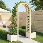 Vidaxl Rose Arch With Planter White 168.5 X 43 X 207 Cm Pp