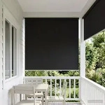 Vidaxl Outdoor Roller Blind Uv Protection Anthracite Polyester