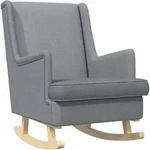Vidaxl Rocking Chair Light Grey 62 X 80 X 85 Cm Fabric