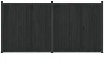 Zaunelement 2 Stk. 355 X 186,5 Cm Wpc Und Aluminium Schwarz Vidaxl