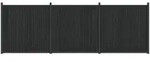 Zaunelement 3 Stk. 530 X 186,5 Cm Wpc Und Aluminium Schwarz Vidaxl