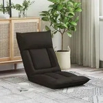 Vidaxl Adjustable Floor Chair Black Faux Leather