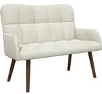 2-sitzer Sofa Creme 115 X 61 X 87 Cm Samt Vidaxl