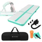 Ecd Germany Aufblasbare Gymnastikmatte Turnmatte Airtrack 3m Mint-gr&uuml;n, 10 Cm...