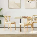 Vidaxl Dining Chair 2 Pcs Solid Rubberwood Natural And Light