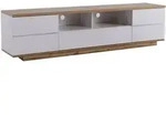 Tv-lowboard Mit 5 T&uuml;ren Und 2 Offenen F&auml;chern, Gitterfronten, Modernes Design,