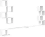 Vidaxl Wall-mounted Tv Shelf White 180 X 15 X 94 Cm Engineered Wood