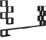 Vidaxl Wall-mounted Tv Shelf Black Oak 160 X 15 X 94 Cm