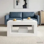 Vidaxl Coffee Table White 99.5 X 50 X 50 Cm Engineered Wood