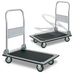 Brb 2x Plattformwagen Mit Klappb&uuml;gel Im Set, 1x Lxbxh 730x470x820 Mm + 1x Lxbxh