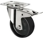Cascoo Lenkrolle Mit Totalfeststeller &Oslash; 100 Mm Serie C4c4 Gleitlager Edelstahl