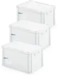 Brb 3x Ordner-archivboxen, F&uuml;r Je 7 Ordner (a4, Breiter R&uuml;cken), Inkl.