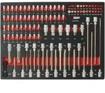 Profi Werkzeugeinlage Werkstattwagen 102 Tlg. Stecknuss & Bit Satz Mechaniker...
