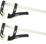 2x Einhandzwinge 80kg Spannkraft 25cm Spannbereich Aluminium Schnellspannzwinge