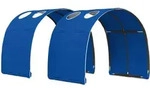 Bettunnel 2 Stk. Blau Polyester Vidaxl