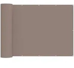 Vidaxl Balcony Privacy Screen 150 X 600 Cm Fabric With Pu Coated Taupe