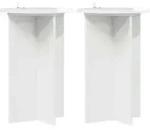 Vidaxl Plant Stand 2 Pcs High Gloss White &Oslash;40 X 60 Cm Engineered Wood
