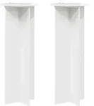 Vidaxl Plant Stand 2 Pcs High Gloss White &Oslash;40 X 100 Cm Engineered Wood