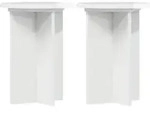 Vidaxl Plant Stand 2 Pcs High Gloss White &Oslash;29.5 X 40 Cm