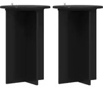 Vidaxl Plant Stand 2 Pcs Black &Oslash;40 X 60 Cm Engineered Wood