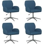 B&uuml;rost&uuml;hle 4 Stk. 54 X 58 X 90 Cm Blau Stoff Vidaxl