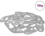 Vidaxl Keyhole Hanger 3673 Pcs Silver 45 X 16 X 3.5 Mm Iron