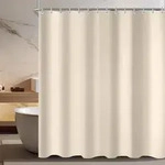 Duschvorhang 150x150cm Beige Antischimmel Textil Wasserabweisend Polyester Stoff