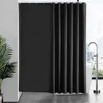 Duschvorhang &Uuml;berl&auml;nge 240x180cm Schwarz Antibakteriell Wasserdicht