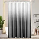 Duschvorhang 180x200cm Textil Grau Wasserdicht Waschbar Antischimmel