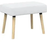 Kanalgepolsterte Bank Wei&szlig; 60 X 40 X 45 Cm Stoff Vidaxl