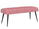 Bank Mit Knopfheftung Rosa 110 X 40 X 46 Cm Samt Vidaxl