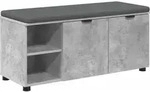 Vidaxl Hall Bench With Cushion Concrete Grey 100 X 38 X 46 Cm
