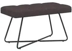 Bank Mit Knopfheftung Dunkelbraun 80 X 40 X 46 Cm Stoff Vidaxl