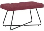Bank Mit Knopfheftung Weinrot 80 X 40 X 46 Cm Stoff Vidaxl