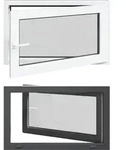 Vidaxl Tilt & Turn Basement Window Risor 100 X 70 Cm Pvc And Glass