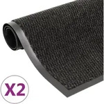 Schmutzfangmatten 2 Stk. Rechteckig Getuftet 90x150cm Schwarz - Vidaxl