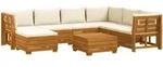 8 Stk. Outdoor-sofagarnitur Massivholz Akazie Braun Vidaxl