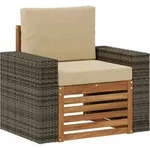 Vidaxl Outdoor Middle Sofa Natural